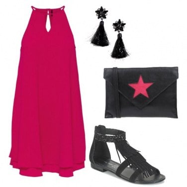 Outfit Fuchsia and black