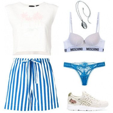 Outfit Ciano e Bianco - Quest\'Estate!