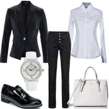 Outfit Bianco, nero e ...