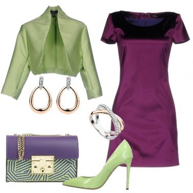 Outfit Viola e verde