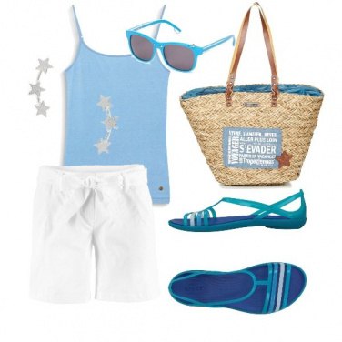 Outfit Domenica in azzurro