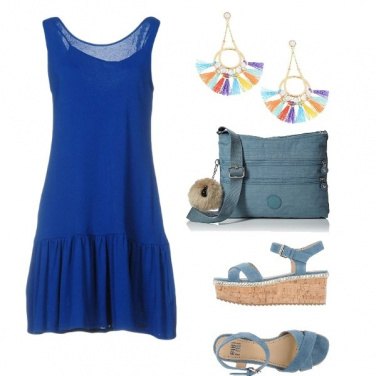 Outfit Sui toni del blu