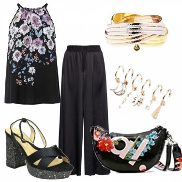 Outfit Pantaloni a palazzo Nero Donna: 8 Outfit Donna | Bantoa