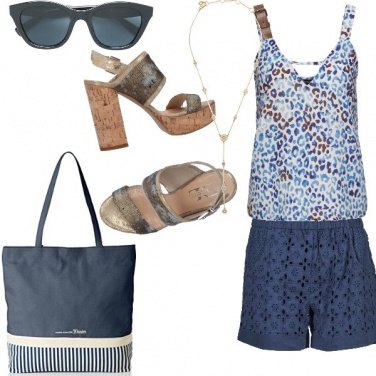 Outfit Casual in blu