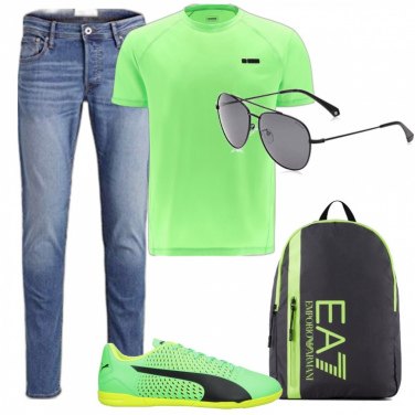 Outfit T-shirt Verde Uomo: 16 Outfit Uomo | Bantoa
