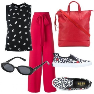 Outfit Snekers e palazzo