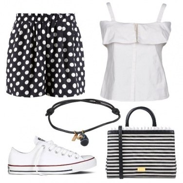 Outfit Pois e righe