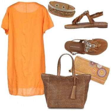 Outfit Un camicione color curry