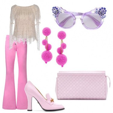 Outfit Rosa viola e lilla