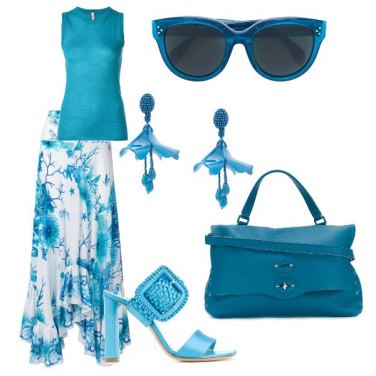 Outfit Sfumature di turchese