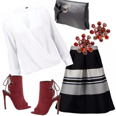 Outfit Rosso romantico