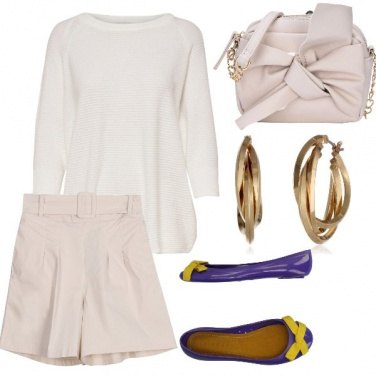 Outfit Panna e violetta