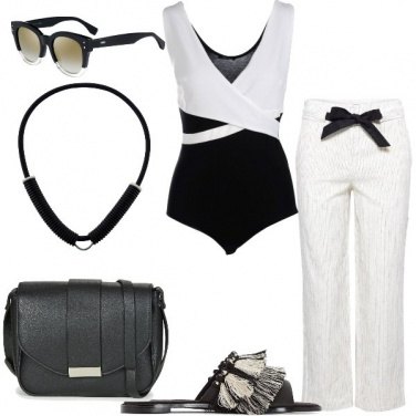 Outfit Bianco e nero glam