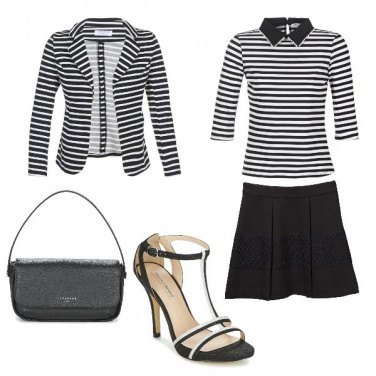 Outfit Righe bianche e nere