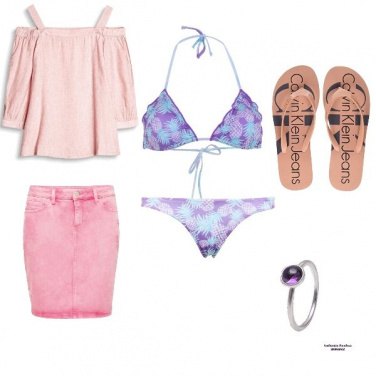 Outfit Purple beach