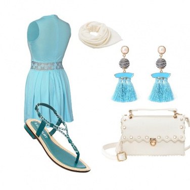 Outfit Fresca in azzurro