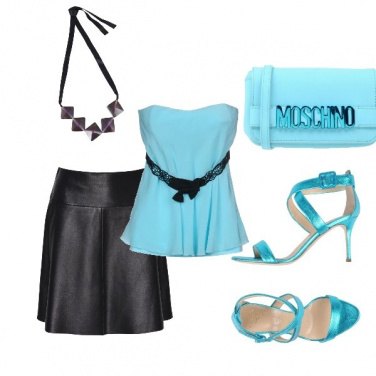 Outfit Un tocco di celeste