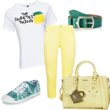 Outfit Giallo e verde