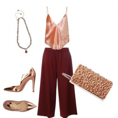 Outfit Donna rosegold