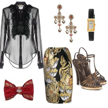 Outfit Chic in gold