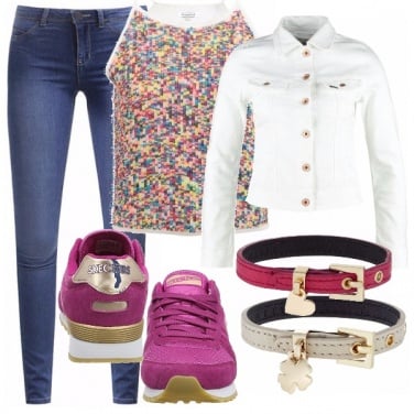 Outfit Sneakers fucsia