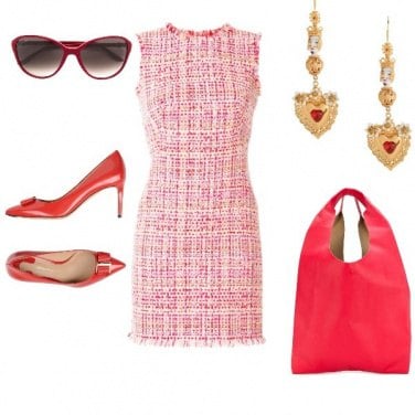 Outfit Rosso chic