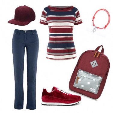 Outfit Righe e pois