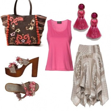 Outfit Zoccoli floreali