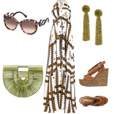 Outfit Etno green chic
