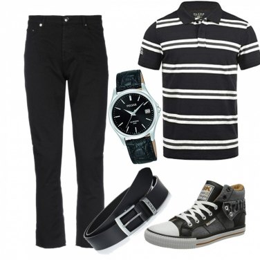 Outfit Vaqueros Negro Un solo color Hombre: 5 Outfit Hombre | Bantoa