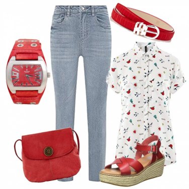 Outfit Cinturones Rojo Mujer: 1 Outfit Mujer | Bantoa