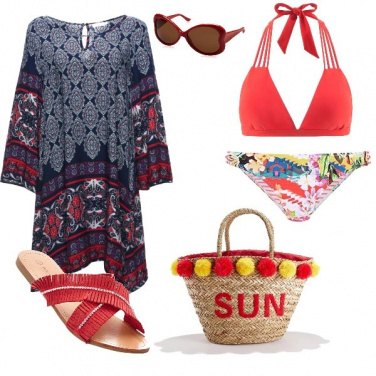 Outfit Etno chic in spiaggia