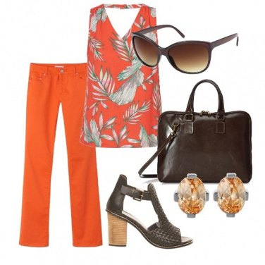 Outfit Orange&brown