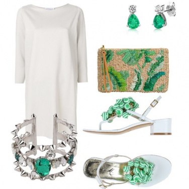 Outfit Bianco e verde da a...mare