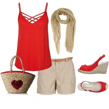 Outfit Safari in rosso
