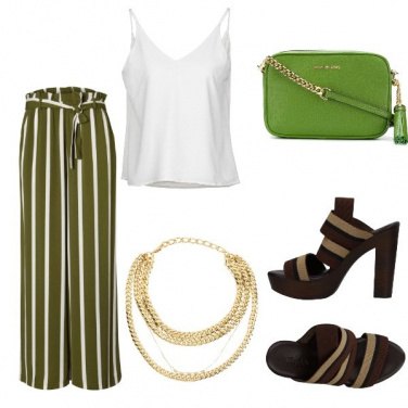 Outfit I pantaloni a righe