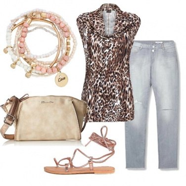 Outfit T-shirt animalier