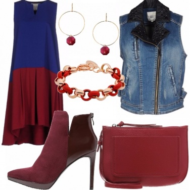 Outfit Blue&bordeaux