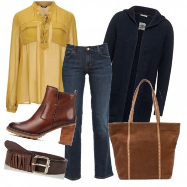 Outfit Blusas Amarillo Un solo color Mujer: 2 Outfit Mujer | Bantoa