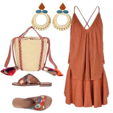 Outfit Con il copricostume ruggine