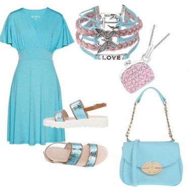 Outfit Celeste cristallino