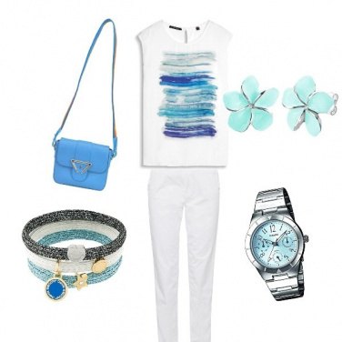 Outfit Blue&white