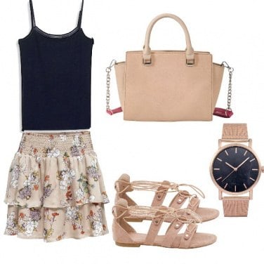 Outfit Gonna a fiori