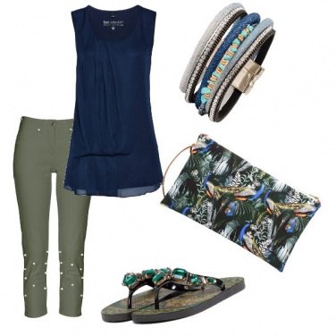 Outfit Ciabattine chic