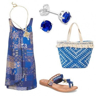 Outfit Blu per un party estivo