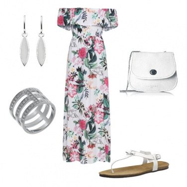 Outfit Serata in lungo floreale
