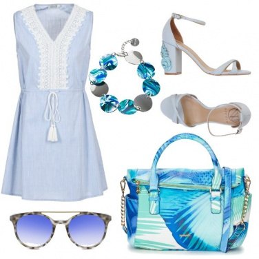 Outfit Un abitino azzurro