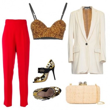 Outfit Gold and red
