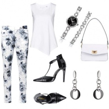 Outfit Pantaloni a fiori
