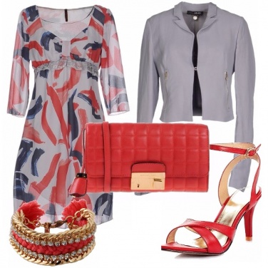 Outfit Red and grey